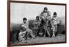 Alakaluf Fuegians, Dressed in Guanaco Skins, Chile, 1895-null-Framed Giclee Print