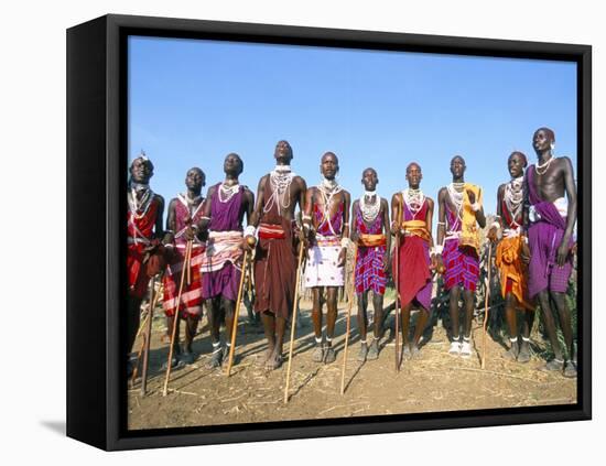 Alamal, Ritual Festival, Maasai Village (Manyatta), Rift Valley, Southeast Kenya-Bruno Barbier-Framed Stretched Canvas