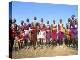 Alamal, Ritual Festival, Maasai Village (Manyatta), Rift Valley, Southeast Kenya-Bruno Barbier-Stretched Canvas