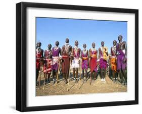 Alamal, Ritual Festival, Maasai Village (Manyatta), Rift Valley, Southeast Kenya-Bruno Barbier-Framed Premium Photographic Print