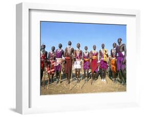 Alamal, Ritual Festival, Maasai Village (Manyatta), Rift Valley, Southeast Kenya-Bruno Barbier-Framed Photographic Print