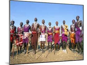 Alamal, Ritual Festival, Maasai Village (Manyatta), Rift Valley, Southeast Kenya-Bruno Barbier-Mounted Photographic Print