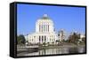 Alameda County Court House and Lake Merritt-Richard Cummins-Framed Stretched Canvas