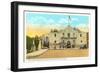 Alamo and Courtyard, San Antonio, Texas-null-Framed Art Print