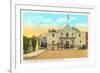 Alamo and Courtyard, San Antonio, Texas-null-Framed Art Print