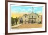 Alamo and Courtyard, San Antonio, Texas-null-Framed Art Print