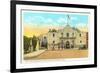 Alamo and Courtyard, San Antonio, Texas-null-Framed Art Print