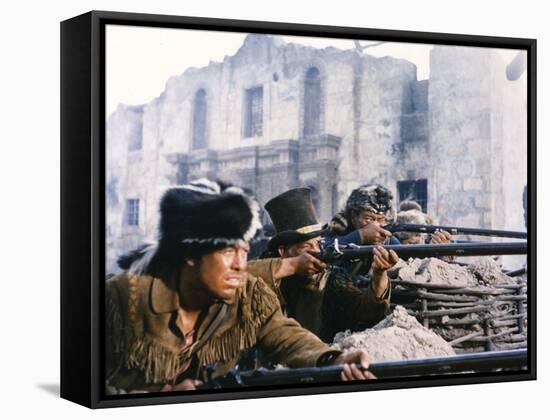 Alamo by JohnWayne with John Wayne, 1960 (photo)-null-Framed Stretched Canvas