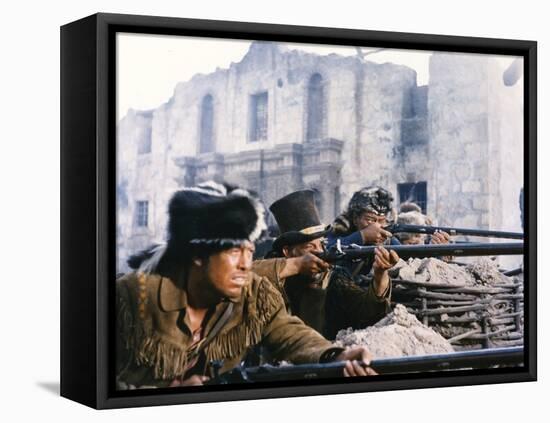 Alamo by JohnWayne with John Wayne, 1960 (photo)-null-Framed Stretched Canvas