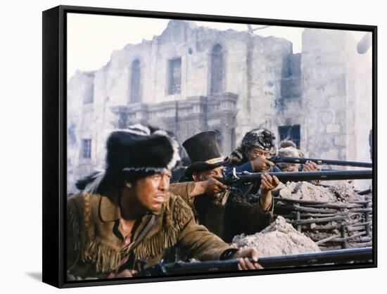 Alamo by JohnWayne with John Wayne, 1960 (photo)-null-Framed Stretched Canvas