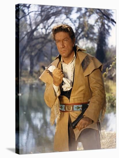 Alamo by JohnWayne with Richard Boone, 1960 (photo)-null-Stretched Canvas