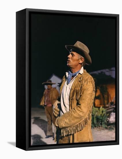 Alamo by JohnWayne with Richard Widmark, 1960 (photo)-null-Framed Stretched Canvas