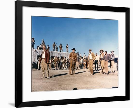 Alamo by JohnWayne with Richard Widmark and John Wayne, 1960 (photo)-null-Framed Photo