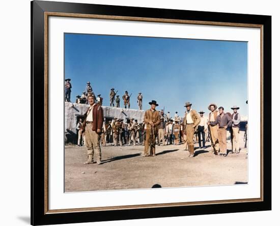 Alamo by JohnWayne with Richard Widmark and John Wayne, 1960 (photo)-null-Framed Photo