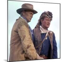 Alamo by JohnWayne with Richard Widmark and John Wayne, 1960 (photo)-null-Mounted Photo