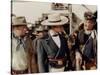 Alamo by JohnWayne with Richard Widmark, John Wayne and Laurence Harvey, 1960 (photo)-null-Stretched Canvas