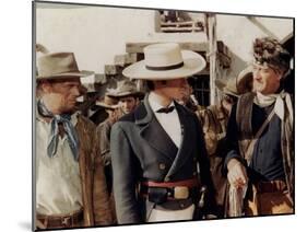 Alamo by JohnWayne with Richard Widmark, John Wayne and Laurence Harvey, 1960 (photo)-null-Mounted Photo
