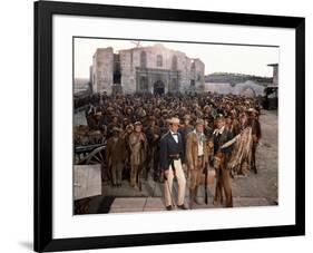 Alamo by JohnWayne with Richard Widmark, John Wayne and Laurence Harvey, 1960 (photo)-null-Framed Photo