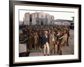 Alamo by JohnWayne with Richard Widmark, John Wayne and Laurence Harvey, 1960 (photo)-null-Framed Photo