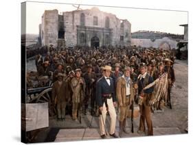 Alamo by JohnWayne with Richard Widmark, John Wayne and Laurence Harvey, 1960 (photo)-null-Stretched Canvas