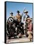 Alamo by JohnWayne with Richard Widmark, John Wayne and Laurence Harvey, 1960 (photo)-null-Framed Stretched Canvas