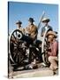 Alamo by JohnWayne with Richard Widmark, John Wayne and Laurence Harvey, 1960 (photo)-null-Stretched Canvas