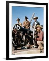 Alamo by JohnWayne with Richard Widmark, John Wayne and Laurence Harvey, 1960 (photo)-null-Framed Photo