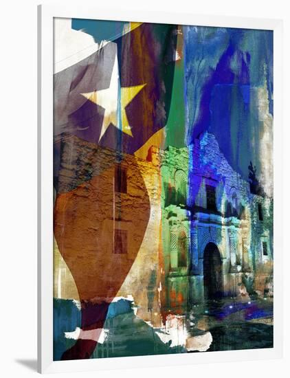 Alamo Flag-Sisa Jasper-Framed Art Print