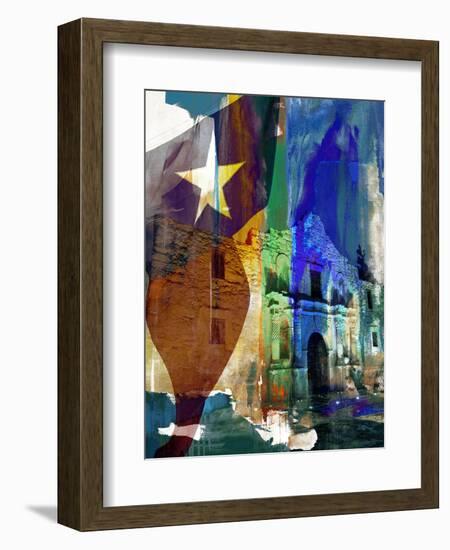 Alamo Flag-Sisa Jasper-Framed Art Print