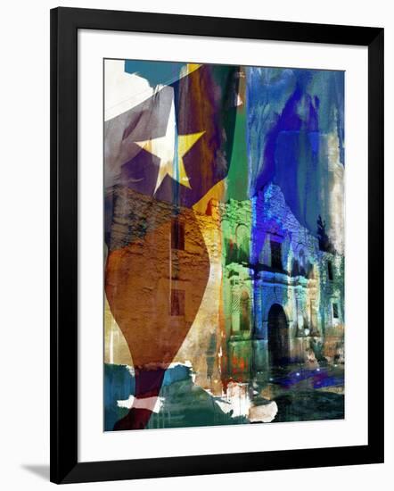 Alamo Flag-Sisa Jasper-Framed Art Print