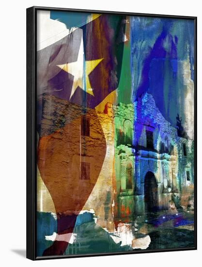 Alamo Flag-Sisa Jasper-Framed Art Print