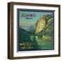 Alamo Orange Label - Fillmore, CA-Lantern Press-Framed Art Print