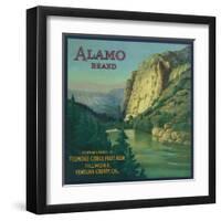 Alamo Orange Label - Fillmore, CA-Lantern Press-Framed Art Print