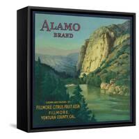 Alamo Orange Label - Fillmore, CA-Lantern Press-Framed Stretched Canvas