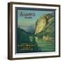 Alamo Orange Label - Fillmore, CA-Lantern Press-Framed Art Print