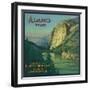 Alamo Orange Label - Fillmore, CA-Lantern Press-Framed Art Print