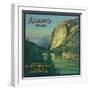 Alamo Orange Label - Fillmore, CA-Lantern Press-Framed Art Print