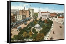 Alamo Plaza, San Antonio, Texas-null-Framed Stretched Canvas