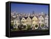 Alamo Square and City Skyline, San Francisco, California Usa-Gavin Hellier-Framed Stretched Canvas