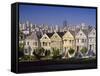 Alamo Square and City Skyline, San Francisco, California Usa-Gavin Hellier-Framed Stretched Canvas