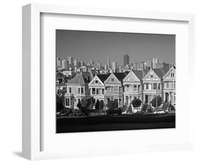 Alamo Square and City Skyline, San Francisco, California Usa-Gavin Hellier-Framed Photographic Print