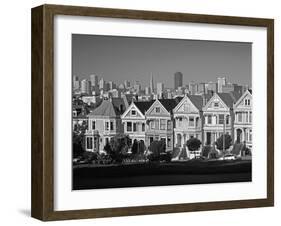 Alamo Square and City Skyline, San Francisco, California Usa-Gavin Hellier-Framed Photographic Print