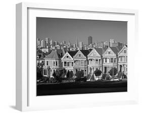 Alamo Square and City Skyline, San Francisco, California Usa-Gavin Hellier-Framed Photographic Print