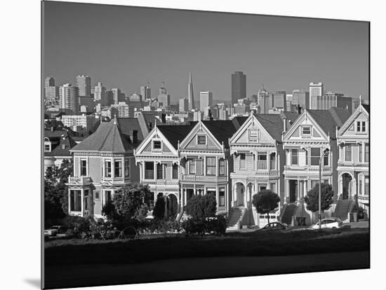 Alamo Square and City Skyline, San Francisco, California Usa-Gavin Hellier-Mounted Photographic Print