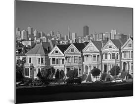 Alamo Square and City Skyline, San Francisco, California Usa-Gavin Hellier-Mounted Photographic Print