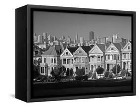 Alamo Square and City Skyline, San Francisco, California Usa-Gavin Hellier-Framed Stretched Canvas