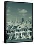 Alamo Square, San Francisco, California, USA-Walter Bibikow-Framed Stretched Canvas