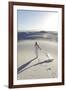 Alamogordo, New Mexico. Woman Walking in White Sands National Monument-Julien McRoberts-Framed Photographic Print