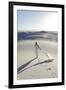 Alamogordo, New Mexico. Woman Walking in White Sands National Monument-Julien McRoberts-Framed Photographic Print