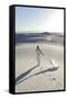 Alamogordo, New Mexico. Woman Walking in White Sands National Monument-Julien McRoberts-Framed Stretched Canvas